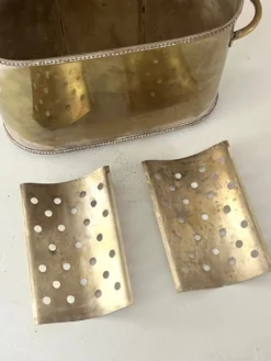 Seau à champagne de style Sheffield pour plusieurs bouteilles en métal argenté