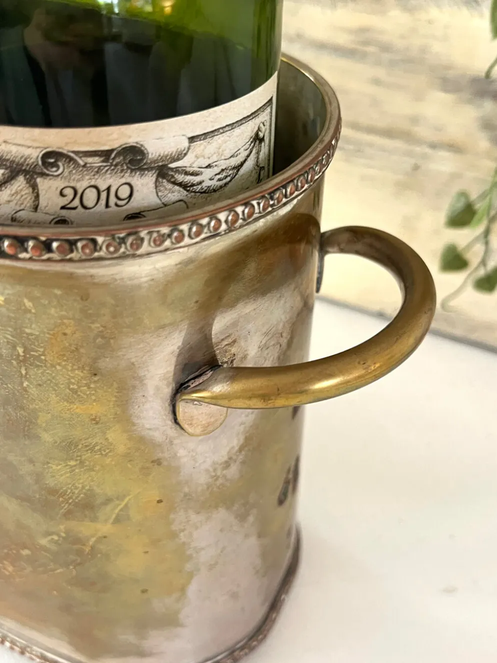 Seau à champagne de style Sheffield pour plusieurs bouteilles en métal argenté