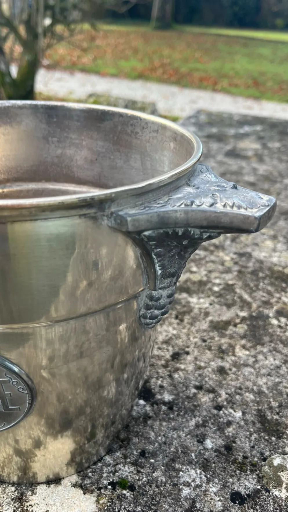 Seau à champagne De Venoge, refroidisseur à champagne antique art déco