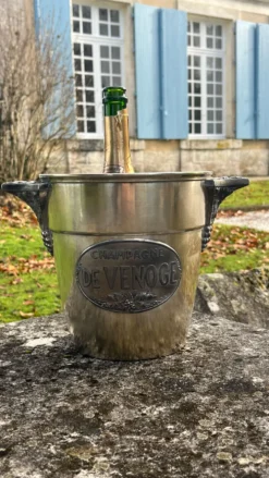 Seau à champagne De Venoge, refroidisseur à champagne antique art déco
