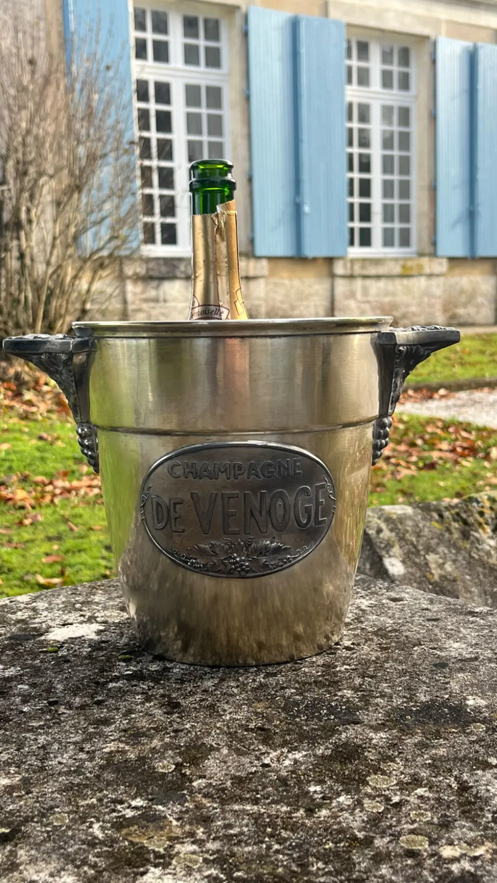Seau à champagne De Venoge, refroidisseur à champagne antique art déco