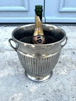 Seau à champagne en argent massif – Rafraîchisseur à vin de style Empire italien