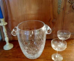 Seau à champagne en cristal