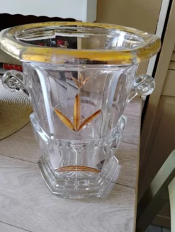 Seau à champagne en cristal artisanal de lorraine