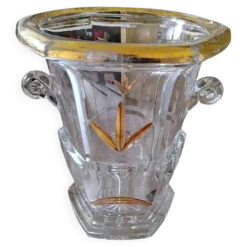 Seau à champagne en cristal artisanal de lorraine