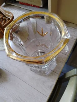 Seau à champagne en cristal artisanal de lorraine