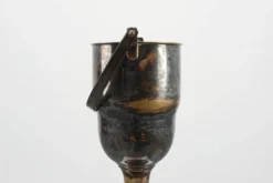 Seau à champagne en cuivre argenté Art Déco sur pied, France 1910