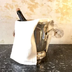 Seau à champagne en métal argenté St-Médard