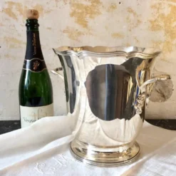 Seau à champagne en métal argenté St-Médard
