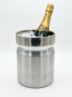 Seau à champagne en métal argenté