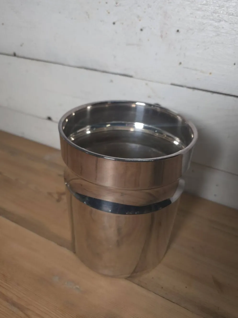 Seau à champagne en métal argenté