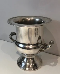 Seau à champagne en métal argenté