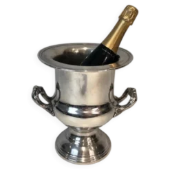 Seau à champagne en métal argenté