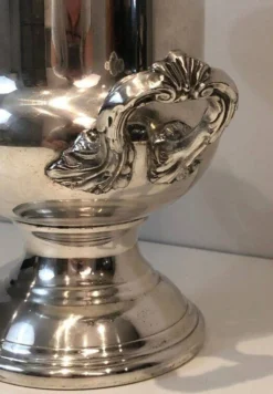 Seau à champagne en métal argenté