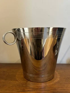 seau à champagne en métal chromé 1950