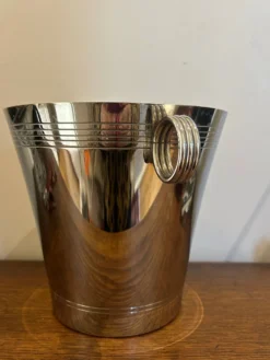 seau à champagne en métal chromé 1950