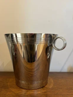 seau à champagne en métal chromé 1950