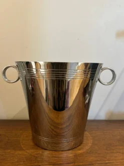 seau à champagne en métal chromé 1950
