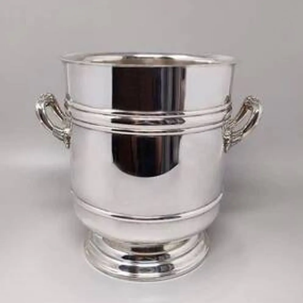 Seau à champagne et à glace en métal argenté "Sully" des années 1950 (Collection Gallia)
