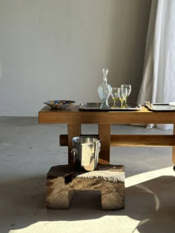 Seau à champagne et à vin en acier inoxydable à anse D19 H19