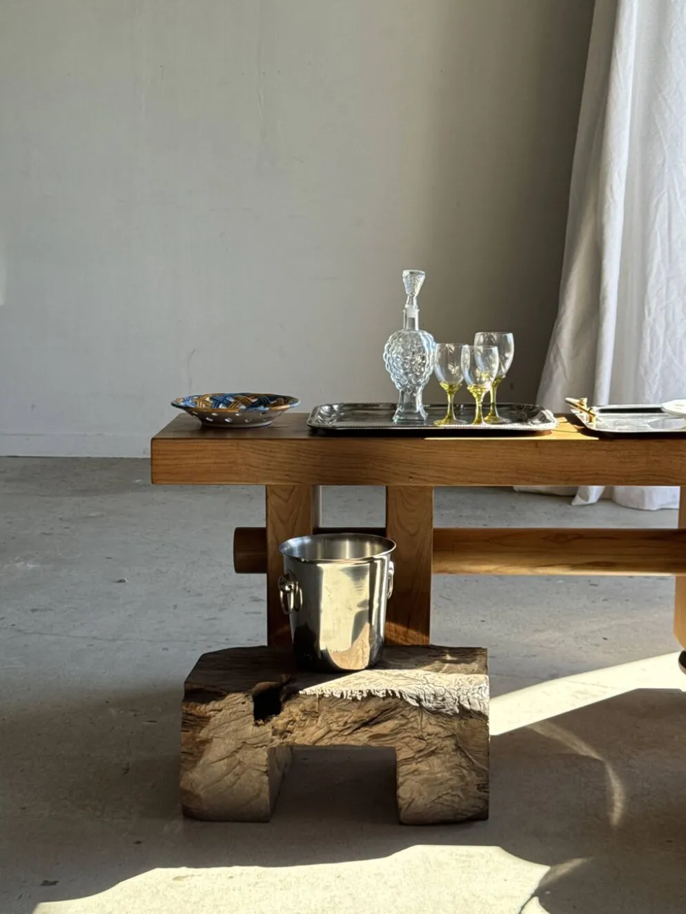 Seau à champagne et à vin en acier inoxydable à anse D19 H19