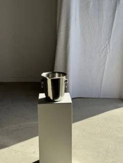 Seau à champagne et à vin en acier inoxydable à anse D19 H19