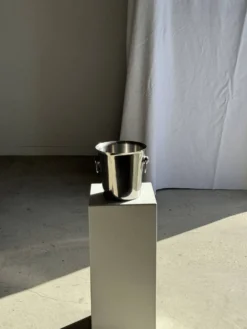 Seau à champagne et à vin en acier inoxydable à anse D19 H19