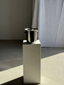Seau à champagne et à vin en acier inoxydable à anse D19 H19