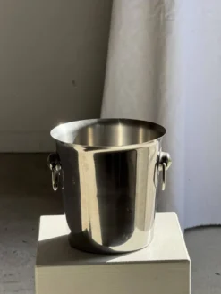 Seau à champagne et à vin en acier inoxydable à anse D19 H19