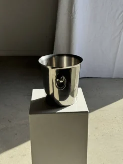 Seau à champagne et à vin en acier inoxydable à anse D19 H19