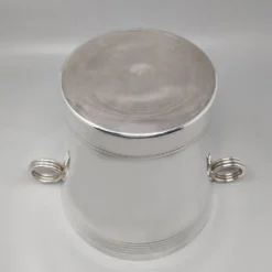 Seau à champagne, à glace Art Déco en placage d'argent par Udner, années 1930