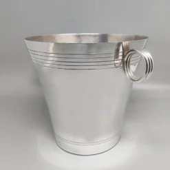 Seau à champagne, à glace Art Déco en placage d'argent par Udner, années 1930
