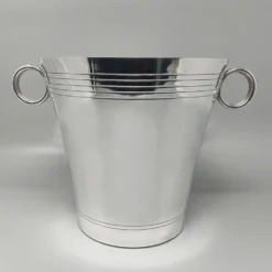 Seau à champagne, à glace Art Déco en placage d'argent par Udner, années 1930