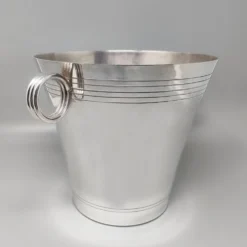Seau à champagne, à glace Art Déco en placage d'argent par Udner, années 1930