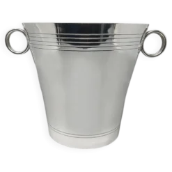 Seau à champagne, à glace Art Déco en placage d'argent par Udner, années 1930