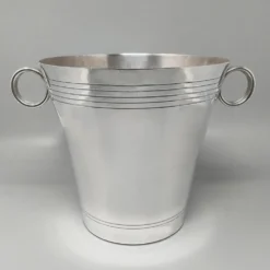 Seau à champagne, à glace Art Déco en placage d'argent par Udner, années 1930