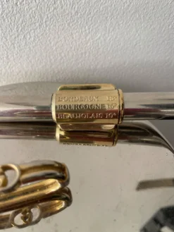 Seau à champagne Gucci vintage en métal argenté de style Hollywood Regency