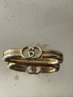 Seau à champagne Gucci vintage en métal argenté de style Hollywood Regency