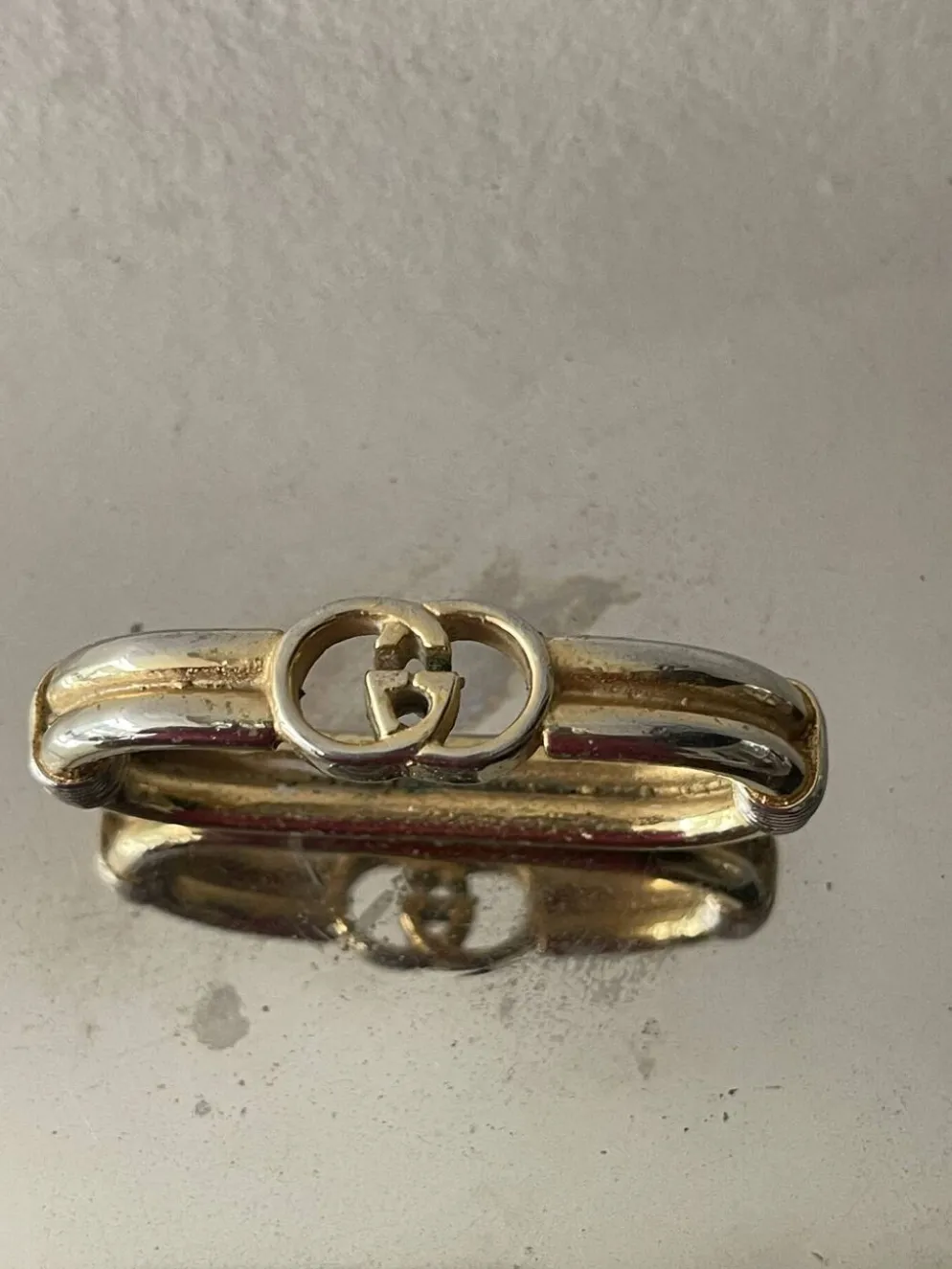 Seau à champagne Gucci vintage en métal argenté de style Hollywood Regency