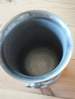 Seau à champagne à piédouche en inox 18/10 – Jean Couzon, France 1970