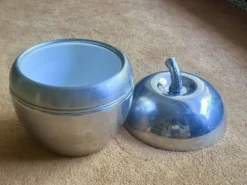 Seau à champagne pomme inox - Vintage - Bon état