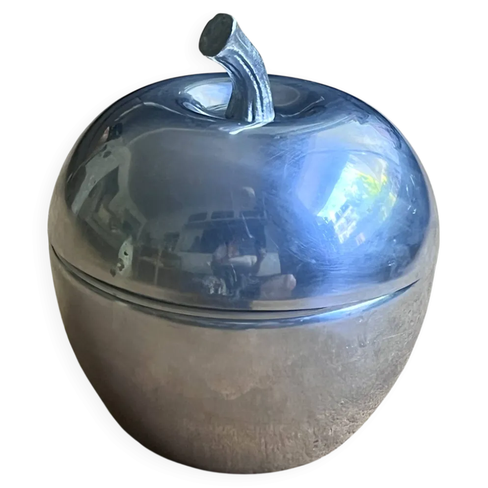 Seau à champagne pomme inox - Vintage - Bon état