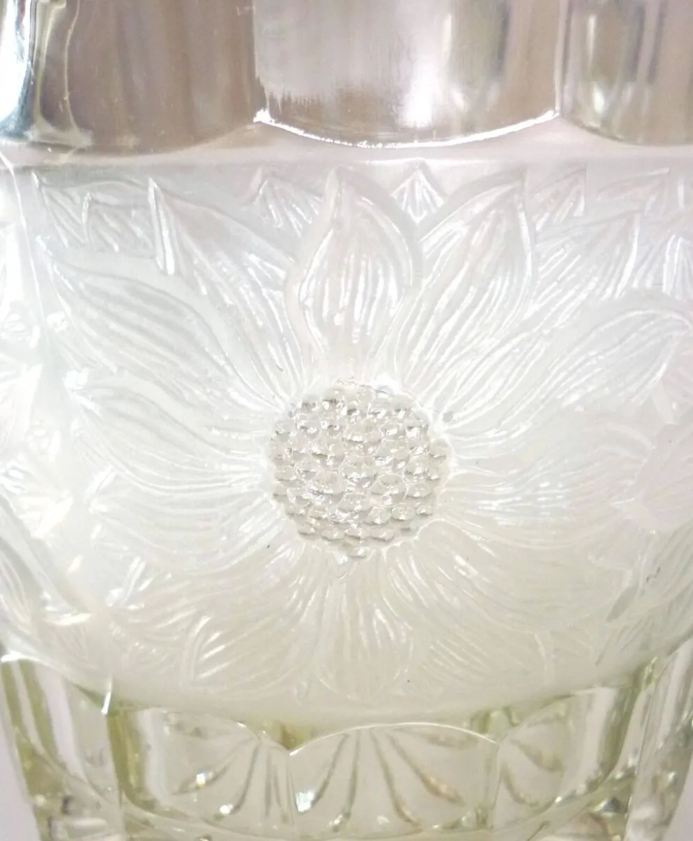 Seau à champagne, style et époque art déco, cristal épais, moulé, dépoli
