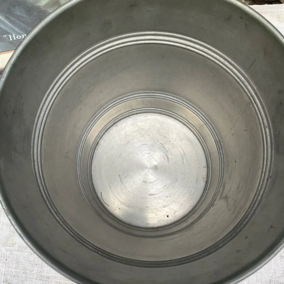Seau à champagne vintage en cuivre véritable et inox