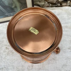 Seau à champagne vintage en cuivre véritable et inox