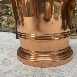 Seau à champagne vintage en cuivre véritable et inox