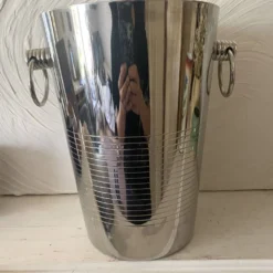 Seau à champagne vintage en inox