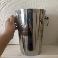Seau à champagne vintage en inox