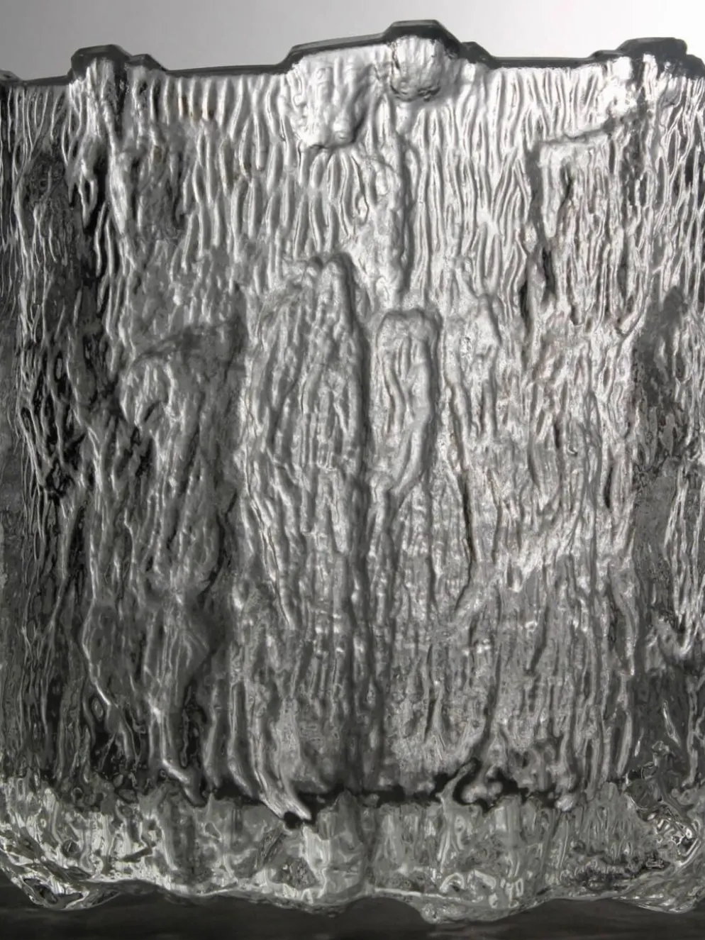 Seau en verre texturé de Tapio Wirkkala, années 1970, Finlande