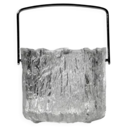 Seau en verre texturé de Tapio Wirkkala, années 1970, Finlande